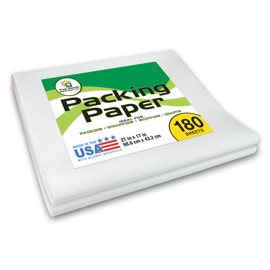 Packing Paper Sheets for Moving - 180 Sheets of Newsprint Paper - Must Have in Your Moving Supplies - 27" x 17" - Made in USA