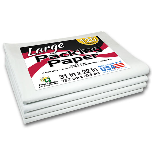 LARGE Packing Paper Sheets for Moving - 120 Sheets of Newsprint Paper - Must Have in Your Moving Supplies - 31" x 22" - Made in USA